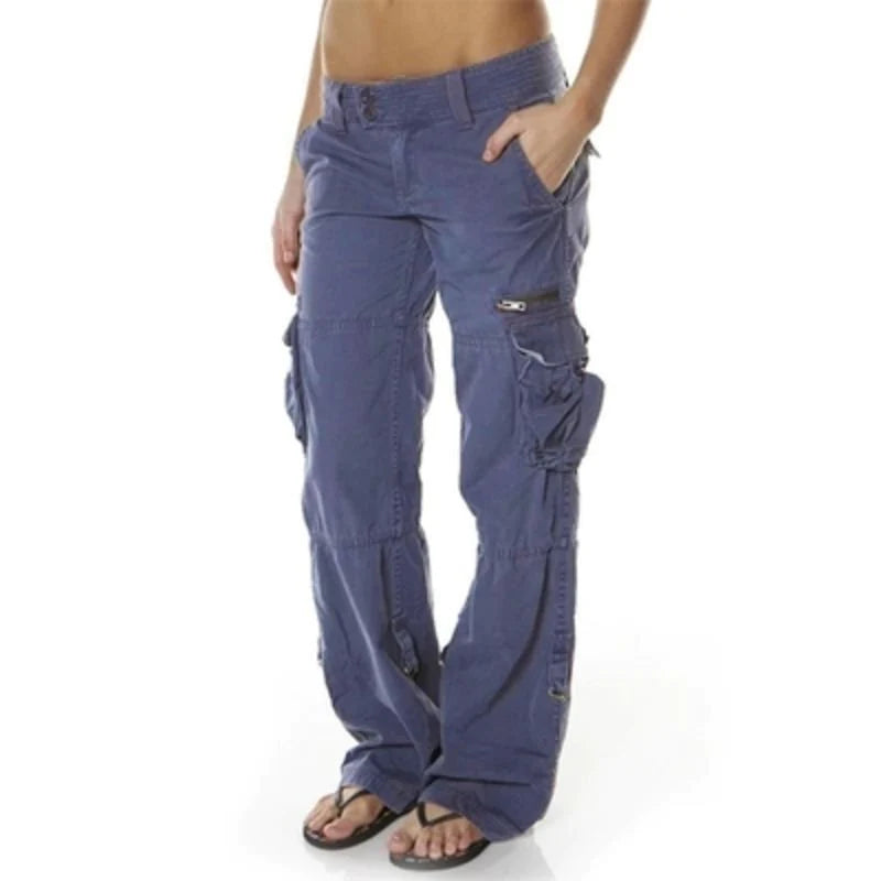 Cargo Trousers Loose Fit Wide Leg