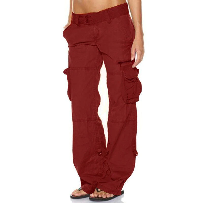 Cargo Trousers Loose Fit Wide Leg