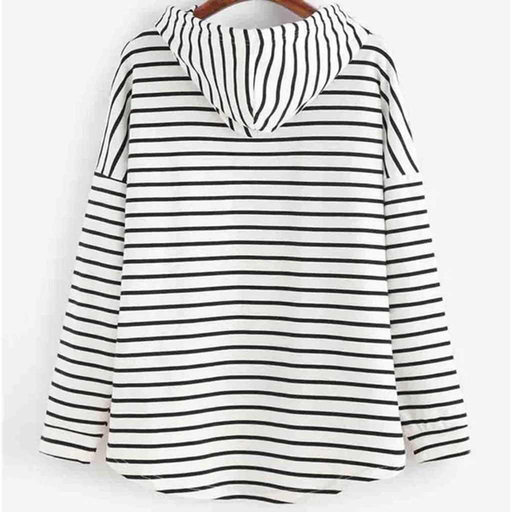 Jumper Loose Fit Hip Length Striped