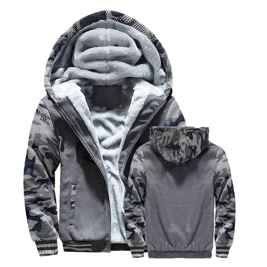 Hooded Jacket Straight Cut Long Sleeve
