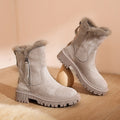Ankle Boots Plush Fur Detail