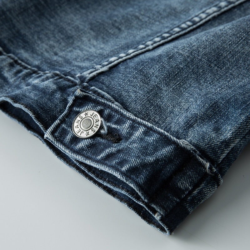 Structured Denim Jacket Straight Fit Long Sleeve