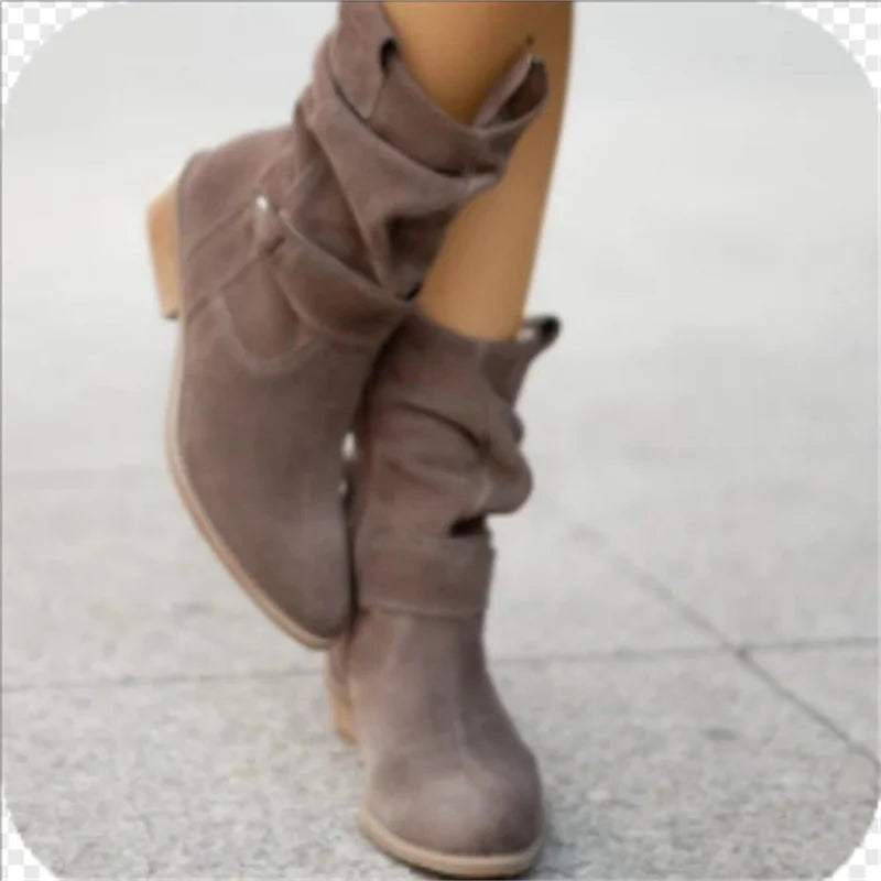 Ankle Boots Zip-Up Closure Smooth Surface