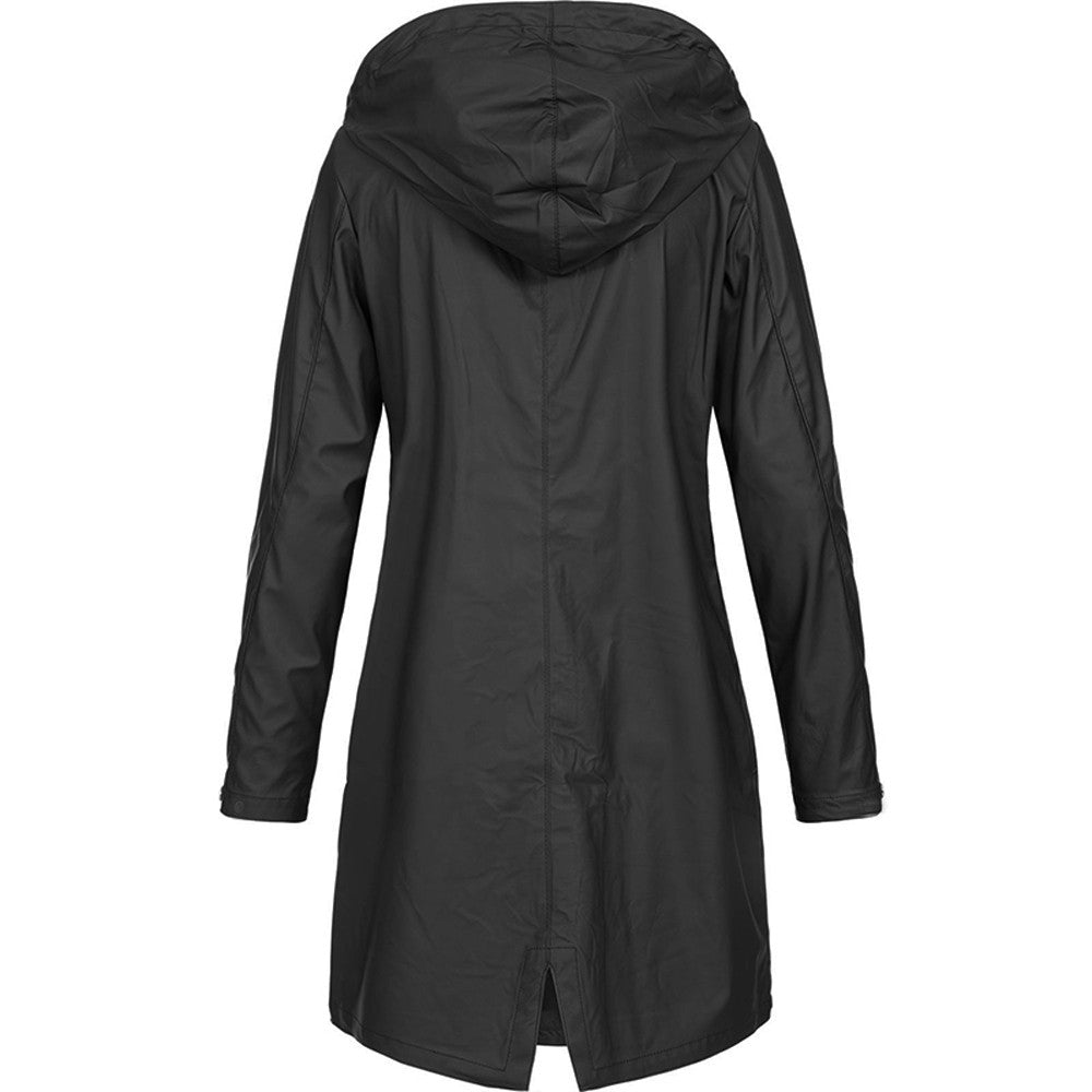 Women’s Straight Rain Jacket Long Sleeve with Hood