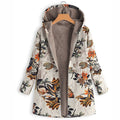 Jacket Tailored Shape Hip-Length Floral Pattern