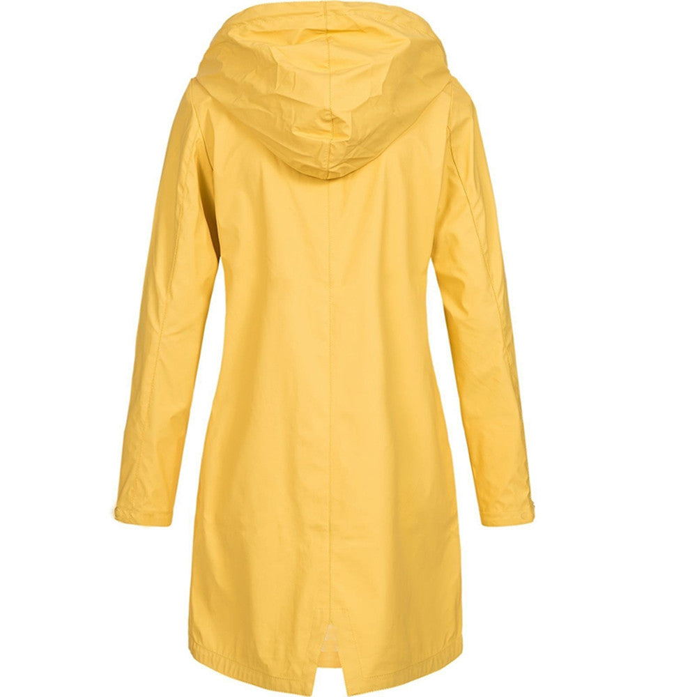 Women’s Straight Rain Jacket Long Sleeve with Hood