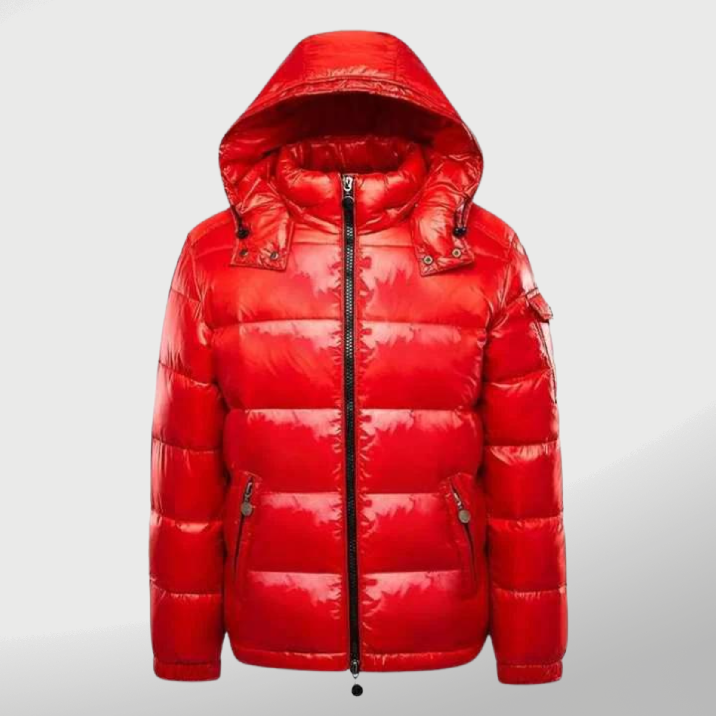 Puffer Jacket Straight Shape Hip Length