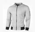 Men’s Straight Cut Sweatshirt Stand-Up Collar Zip