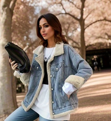 Oversized Jacket Long Sleeve with Pockets