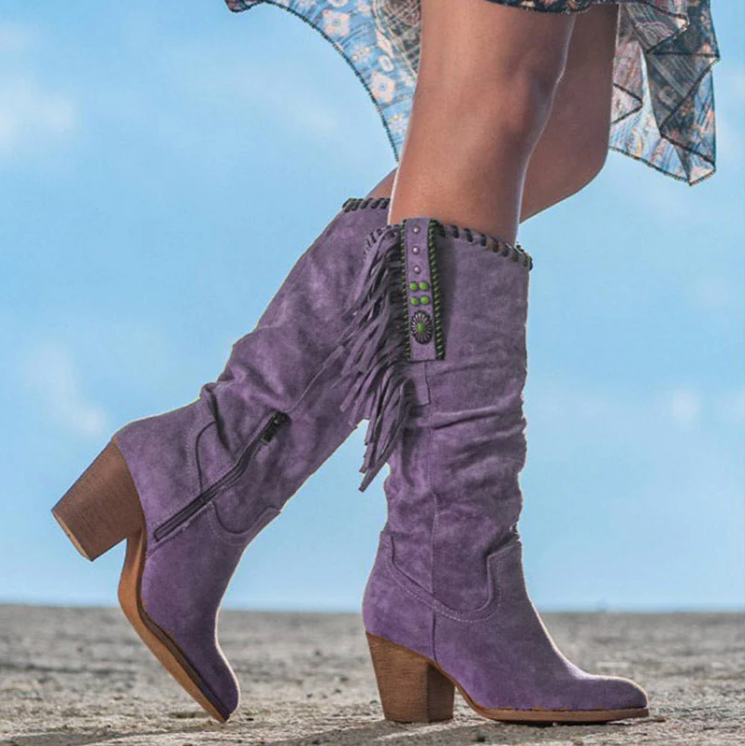 Wild West Boots Mid-Calf Length Structured Silhouette
