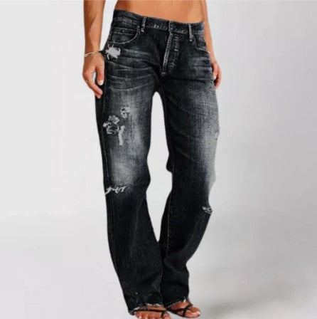 Women’s Relaxed Fit Straight Jeans Long Length