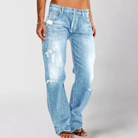 Women’s Relaxed Fit Straight Jeans Long Length