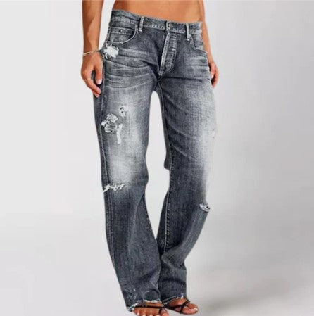 Women’s Relaxed Fit Straight Jeans Long Length