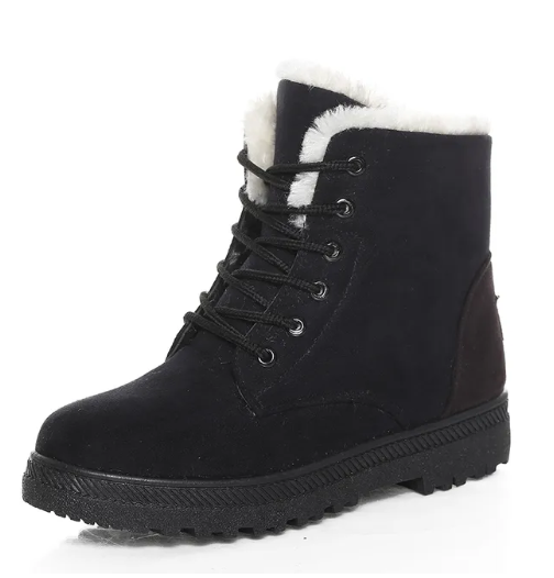 Lace Up Ankle Boots Smooth Surface