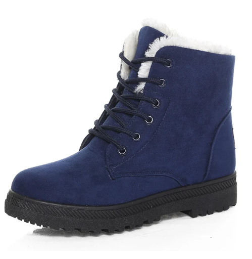 Lace Up Ankle Boots Smooth Surface