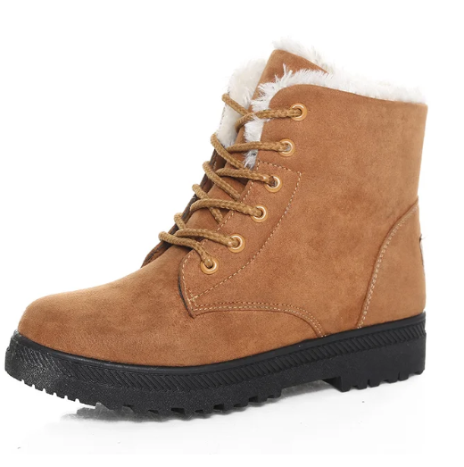 Lace Up Ankle Boots Smooth Surface