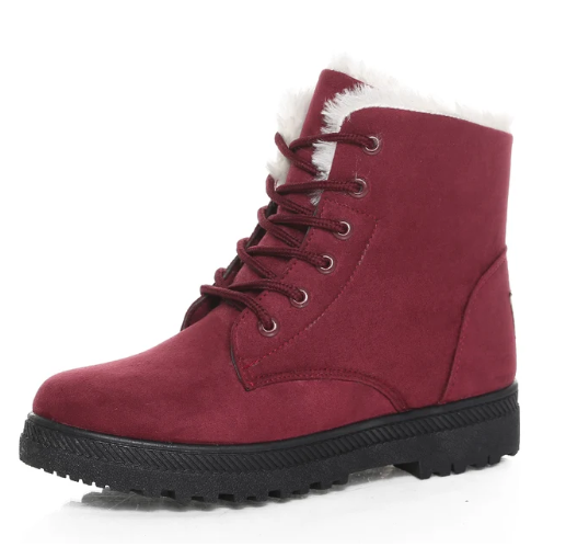 Lace Up Ankle Boots Smooth Surface