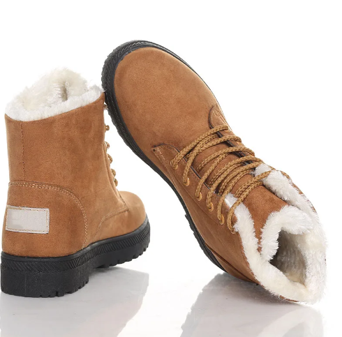 Lace Up Ankle Boots Smooth Surface