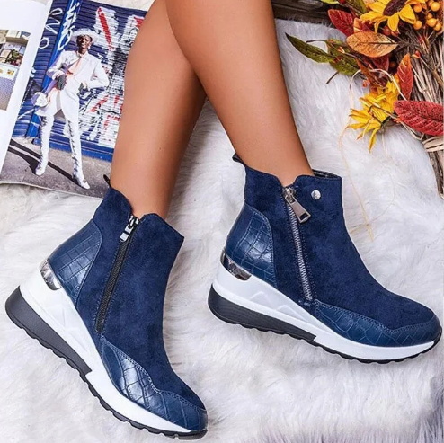 Ankle Boots Mid-Height Shaft Smooth Surface