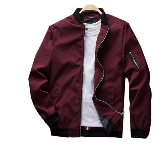 Men’s Jacket Regular Fit Long Sleeve Zip Detail