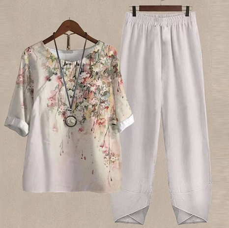 Two-Piece Set Loose Fit Top & Trousers