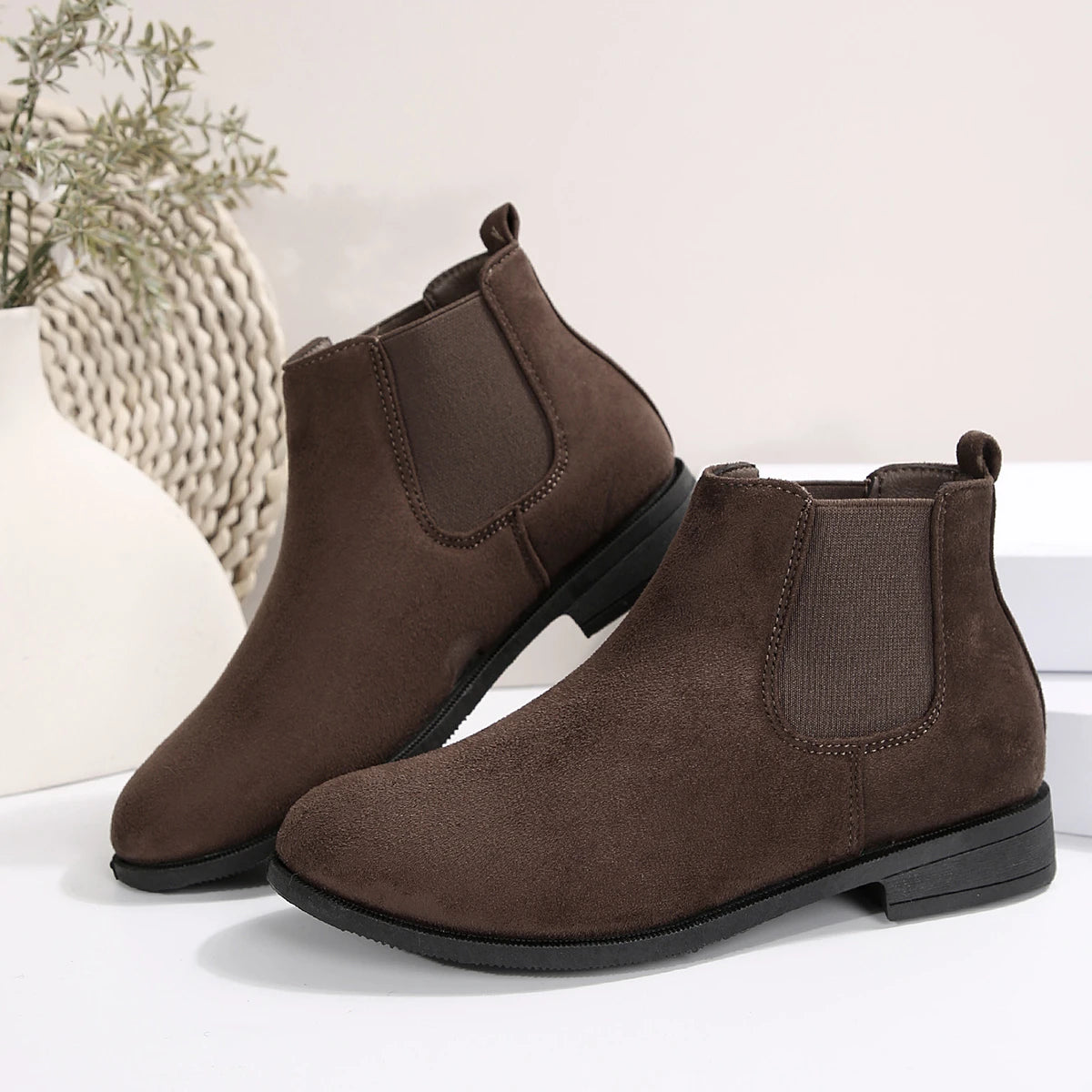 Ankle Boots Casual Shape Smooth Surface
