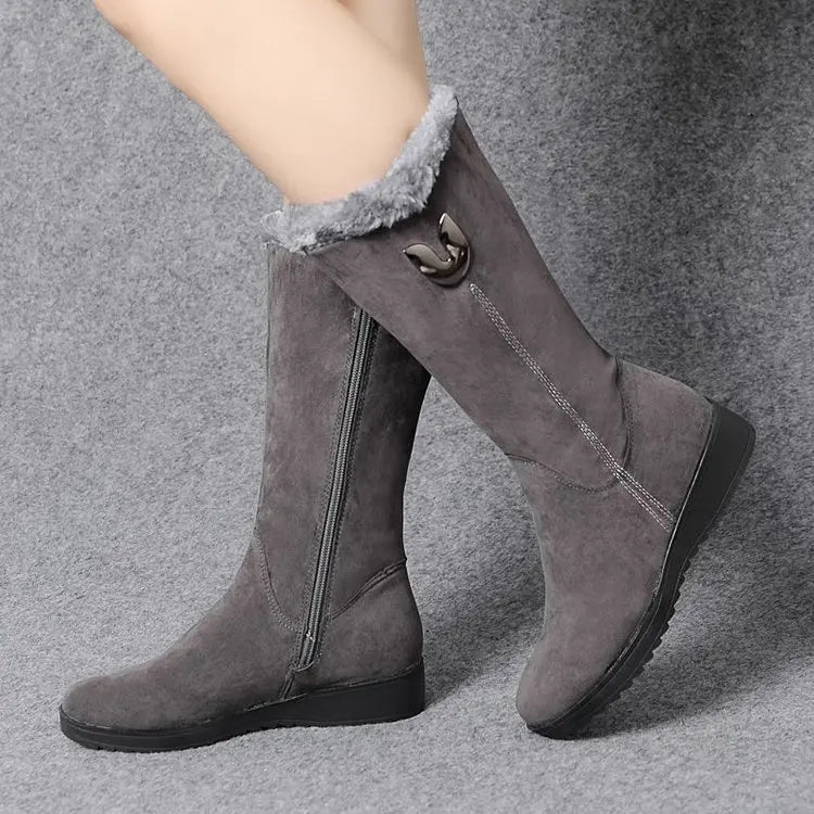 Ankle Boots Rounded Toe Zipper