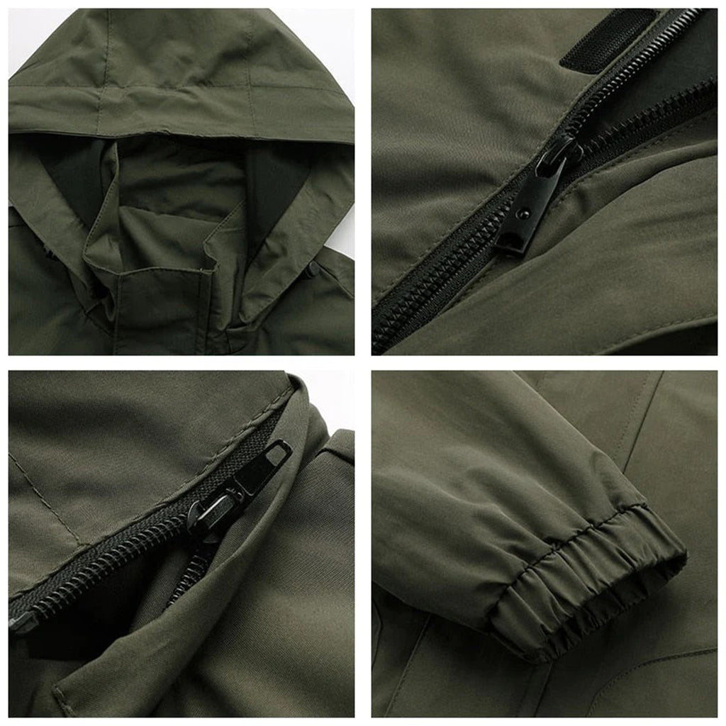Men's Outdoor Jacket Straight Cut with Hood