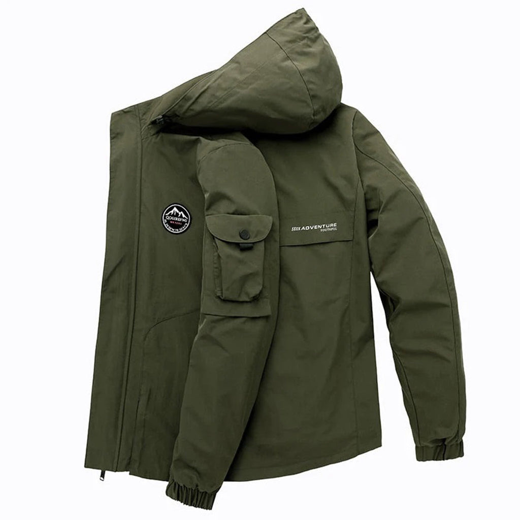 Men's Outdoor Jacket Straight Cut with Hood