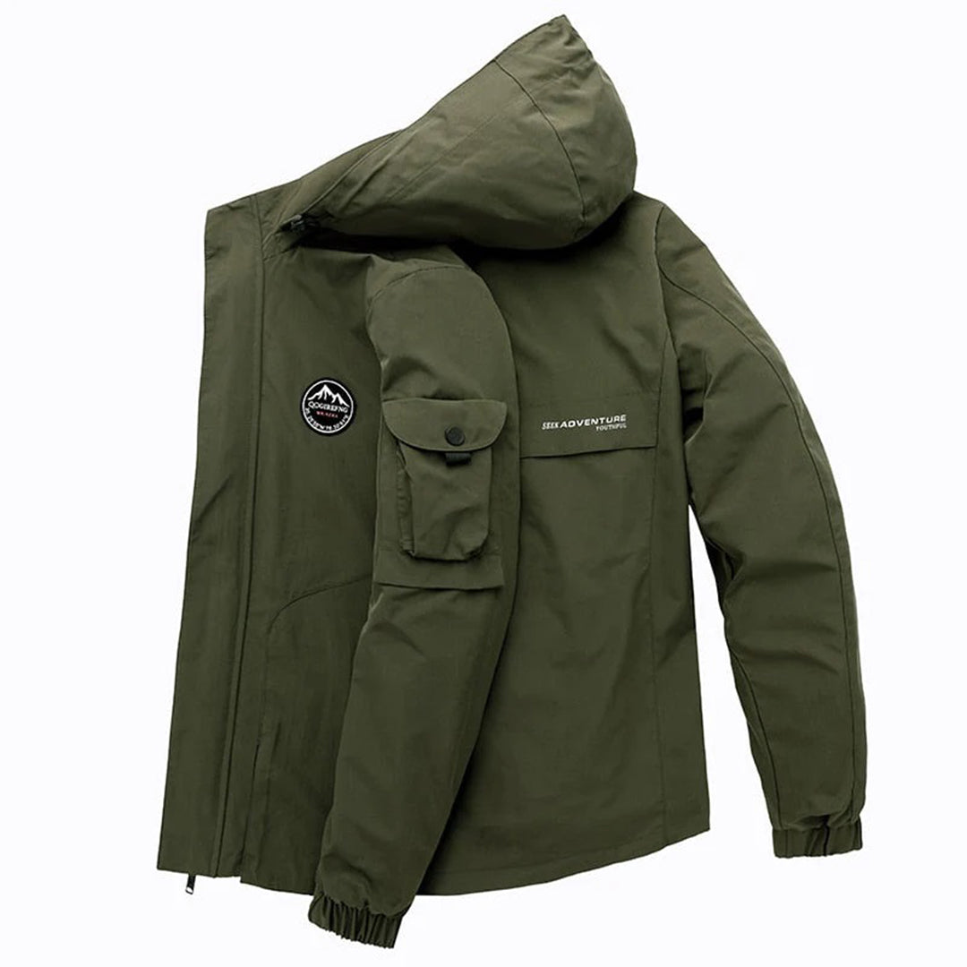 Men's Outdoor Jacket Straight Cut with Hood