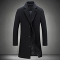 Men’s Straight Mid-Length Coat Classic Collar
