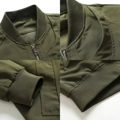 Men’s Bomber Jacket Straight Shape Waist-Length