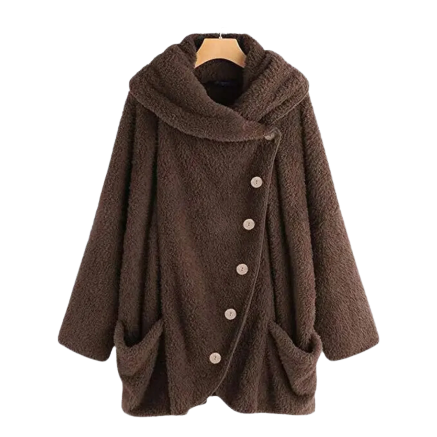 Jacket Relaxed Shape Hip-Length Smooth Surface