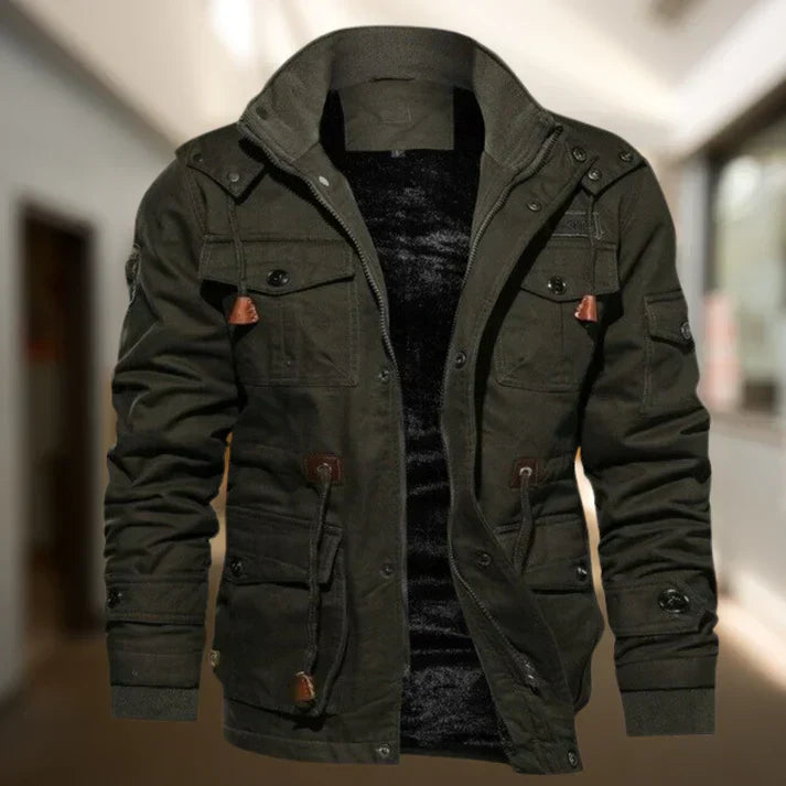 Men’s Bomber Jacket Regular Fit with Zipper Closure