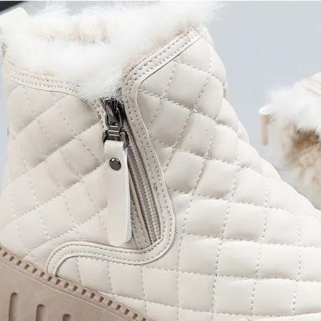 Ankle Boots Mid-Length Straight Quilted