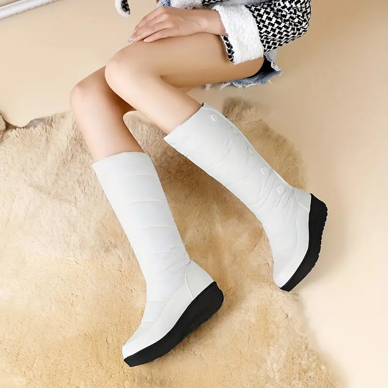 Women’s High Calf Boots Straight Shape