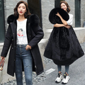 Long Wool Coat Straight Shape Full Length with Detachable Hood and Fur Collar
