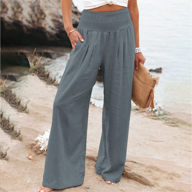 Wide-Leg Trousers Relaxed Fit Ankle-Length