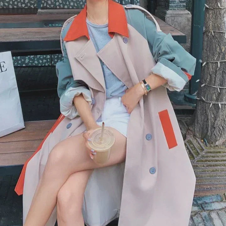 Women’s Long Coat Straight Cut Smooth Front