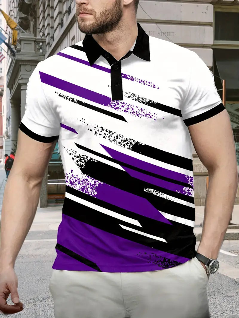 Graphic Print Polo Shirt Regular Fit