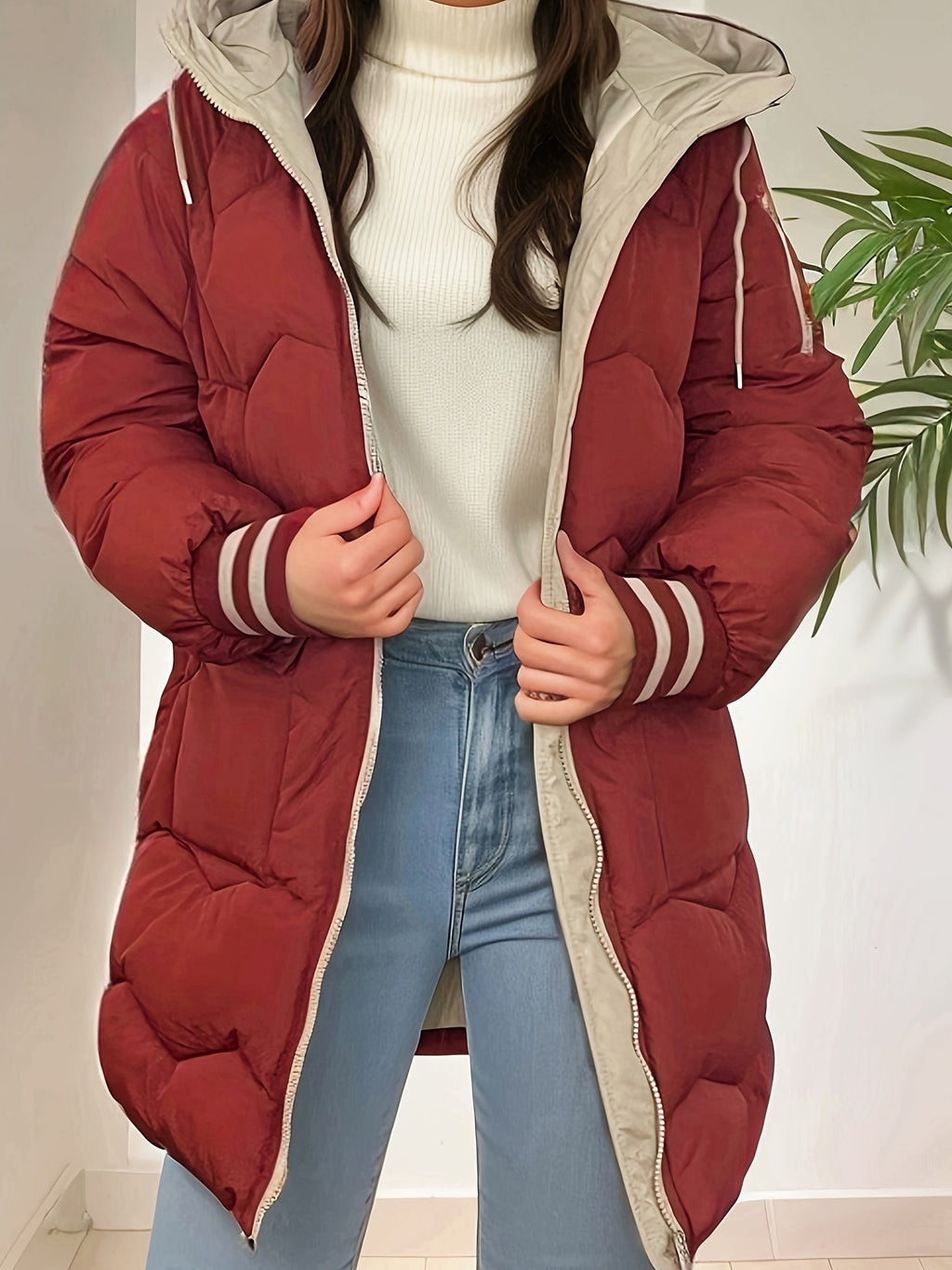 Women’s Puffer Jacket Straight Cut Regular Length