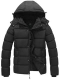 Men's Hip-Length Puffer Jacket with Hood