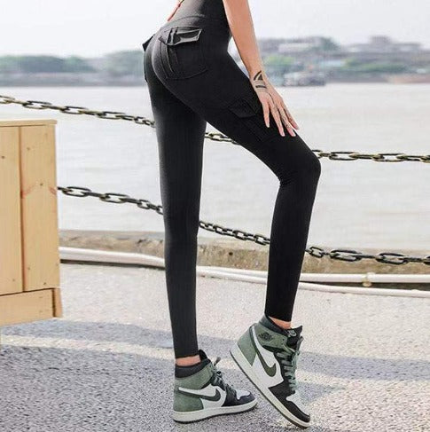 High-Waisted Trousers Straight Cut Full Length