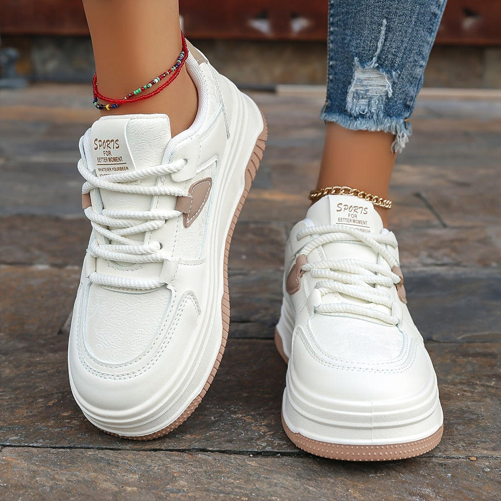 Women’s Low-Top Lace-Up Sneakers Smooth Finish