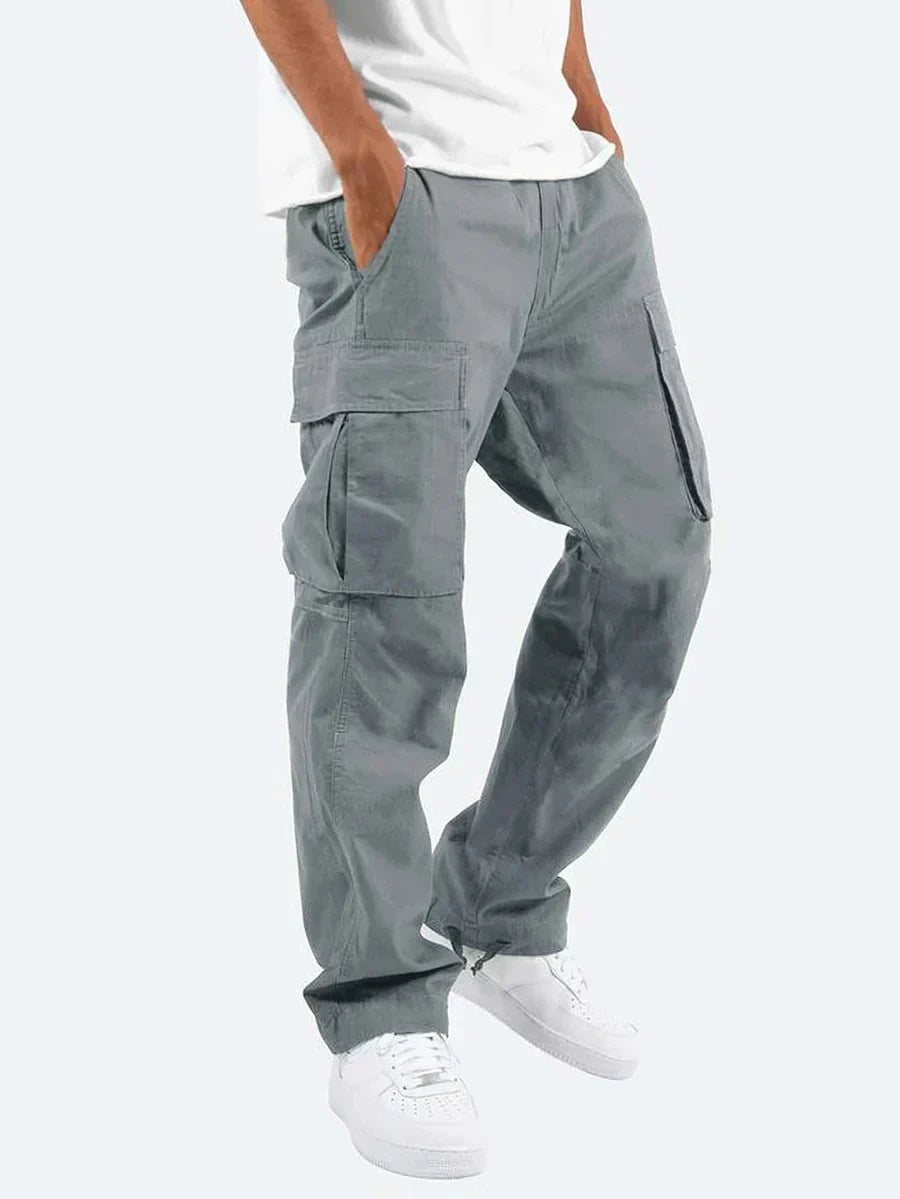 Cargo Trousers Relaxed Straight-Leg