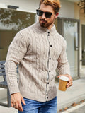 Men’s Cardigan Regular Fit Hip-Length with Button Placket