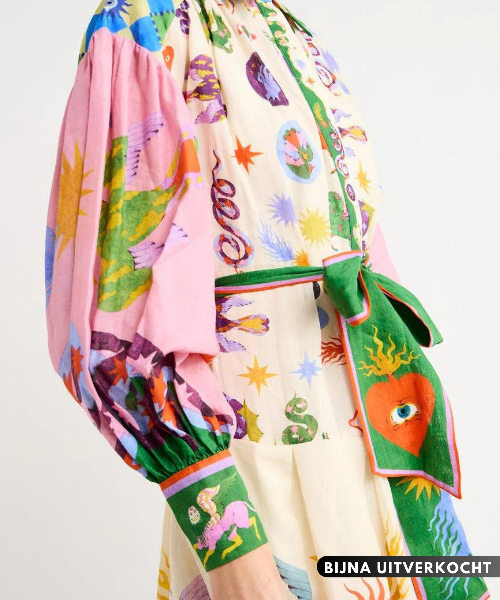 A-Line Midi Dress with Print