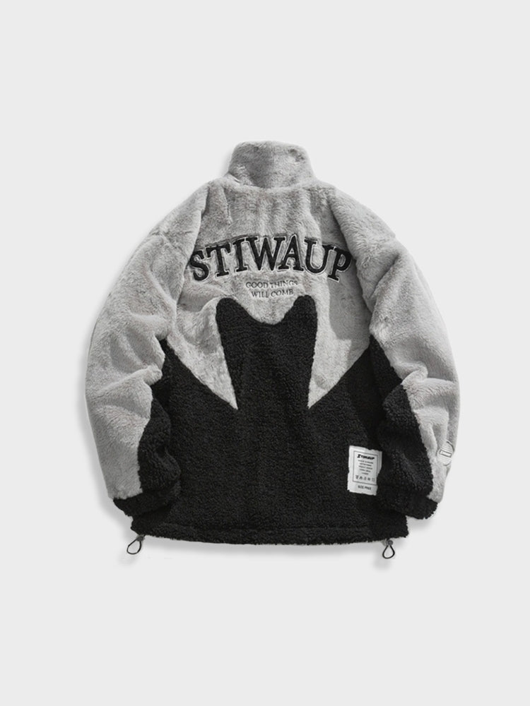 Men’s Straight Cut Hip-Length Jacket with Zipper Closure