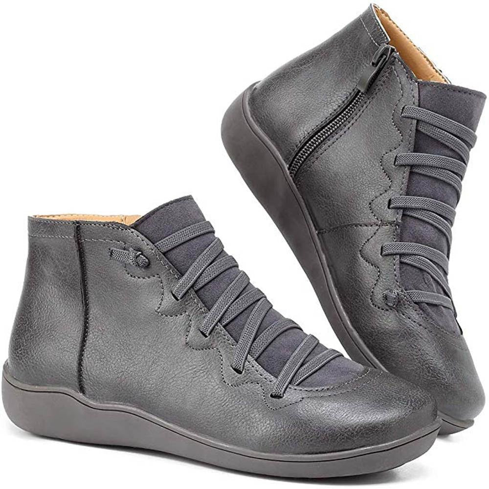 Ankle Boots Mid-Height Shape Rounded Toe