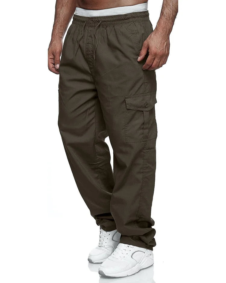 Men’s Straight Trousers Regular Length with Patch Pockets